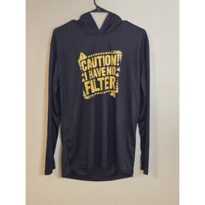 F.H. Davis "No Filter" Hooded Performance Shirt - Men's Medium - Black/Yellow